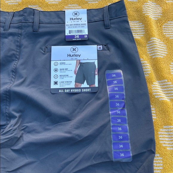 NWT Hurley All Day Hybrid Shorts in Gray. Men's 36. Classic skater/street style! - Picture 8 of 15